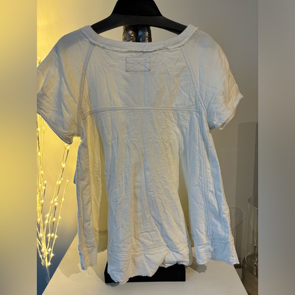NWT💥Free People We The FreeWhite Short Sleeve white Tunic, XS oversized - Picture 4 of 8